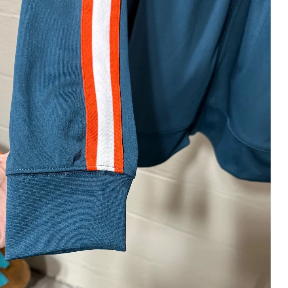 Nike Mens XXL Teal Blue Orange N98 Tribute Track Jacket Full Zip Retro Athletic